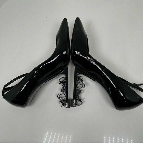 SAINT LAURENT Patent Opyum Appelle Moi Ankle Strap Pump 40 Black - Picture 7 of 13
